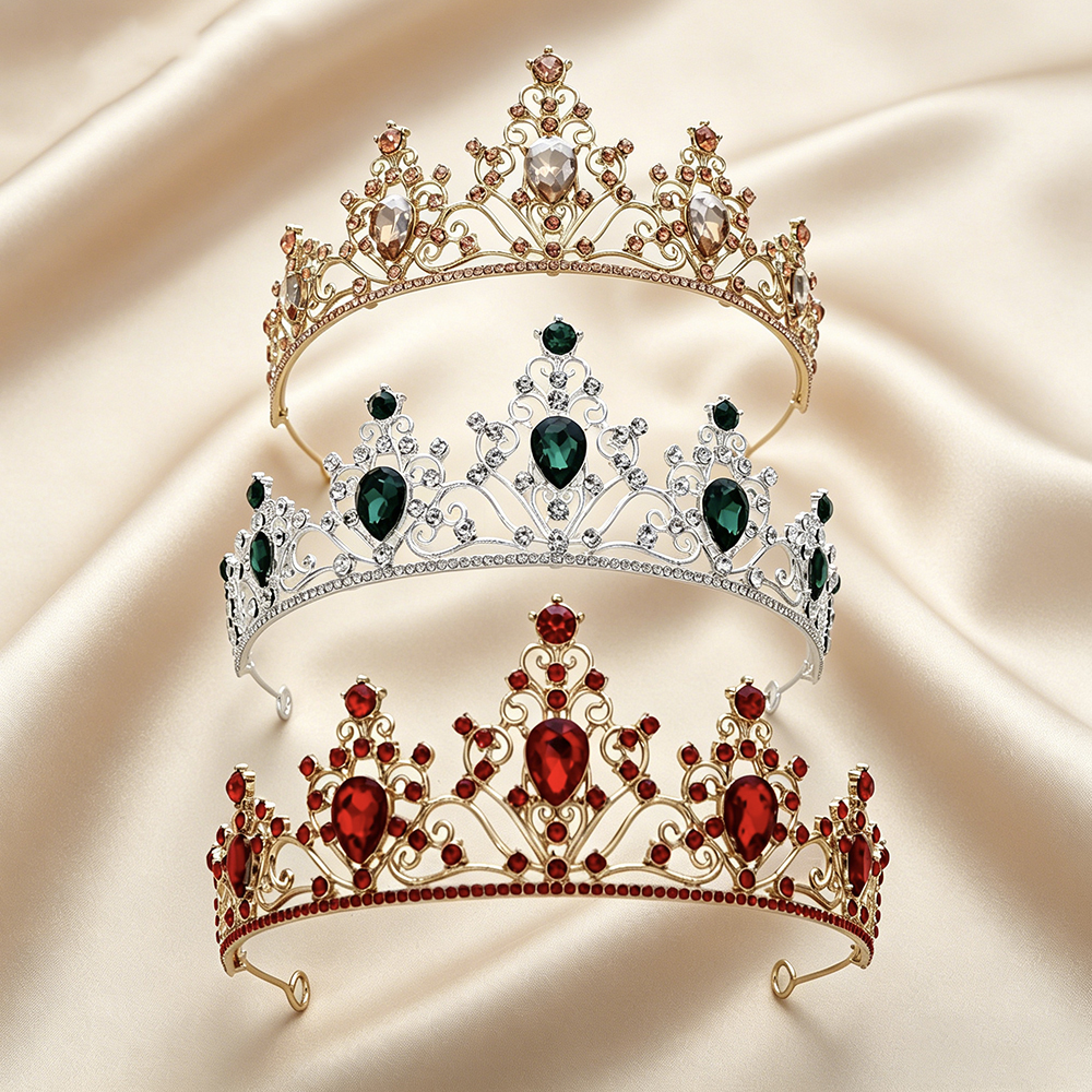Vintage Fashion Prints - Vintage Baroque Sparkling Rhinestone Bridal Tiara