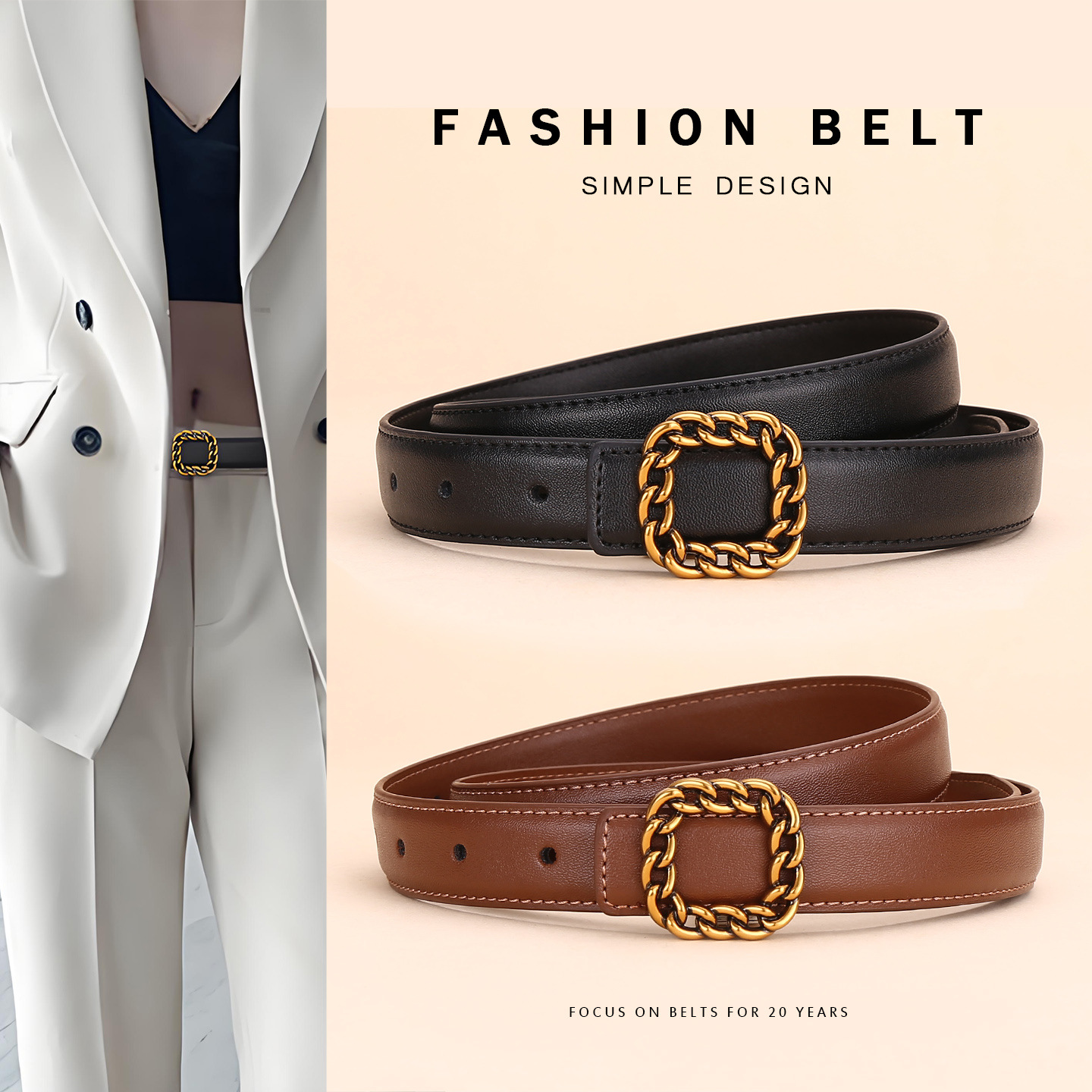 Ladies' Vintage Square Buckle  - огляд і ціна Vintage Fashion Look