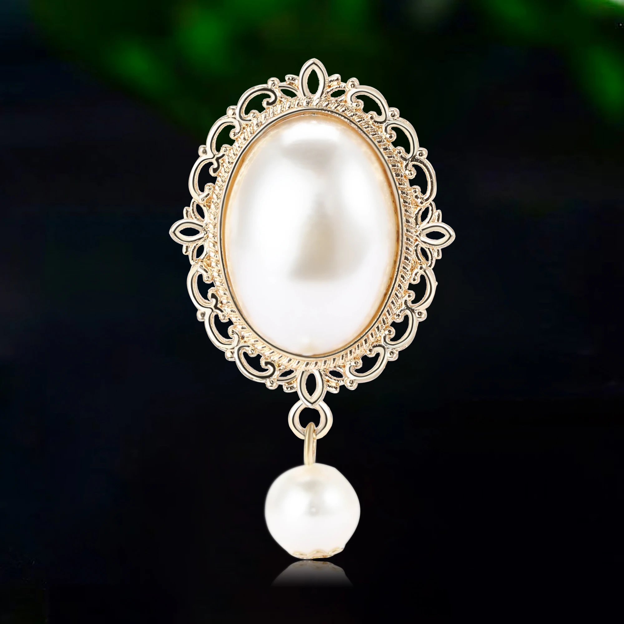 Vintage Pearl Oval Baroque Bro - огляд і ціна Vintage Fashion Events