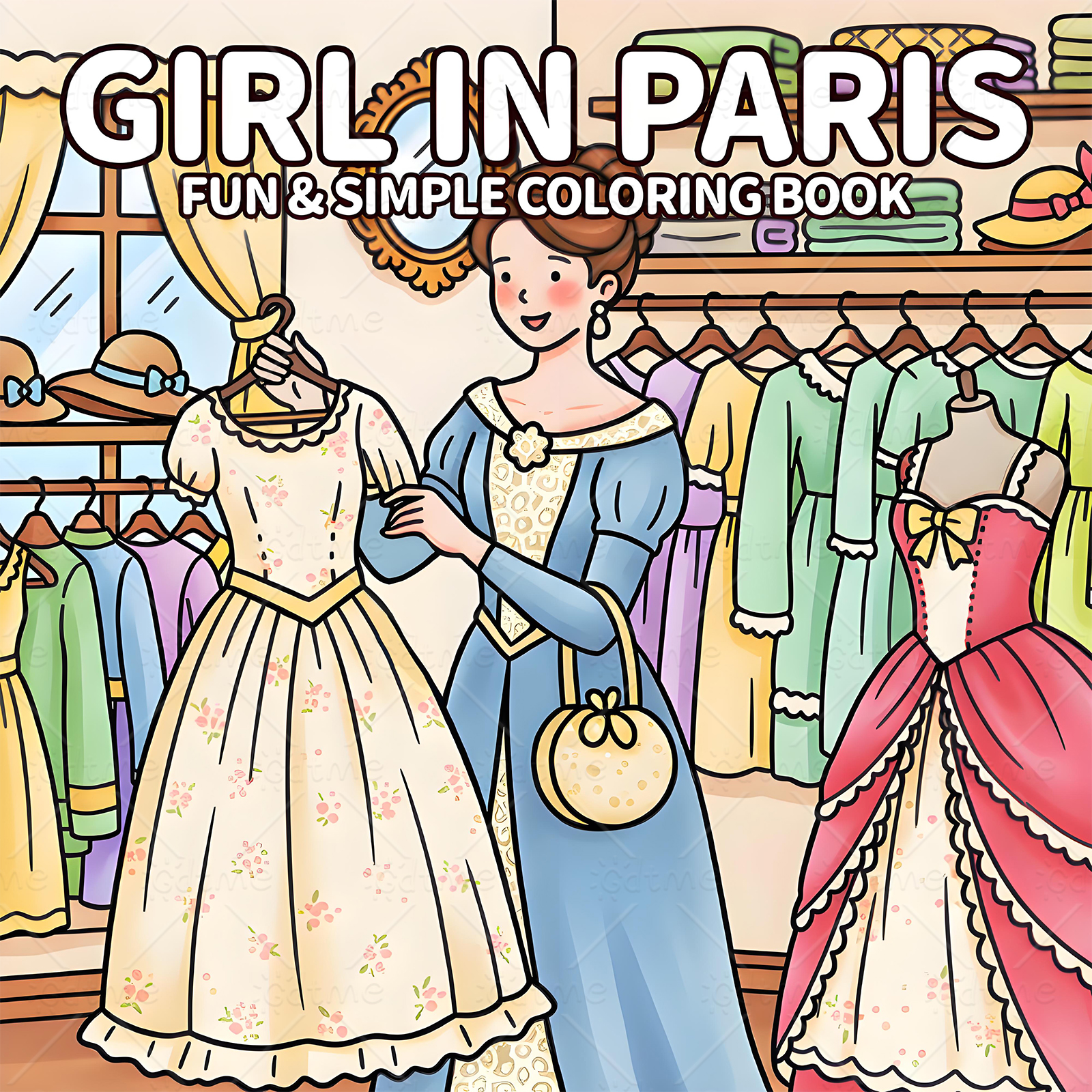 Paris Ladies Vintage Clothing  - огляд і ціна Vintage Fashion Coloring Book