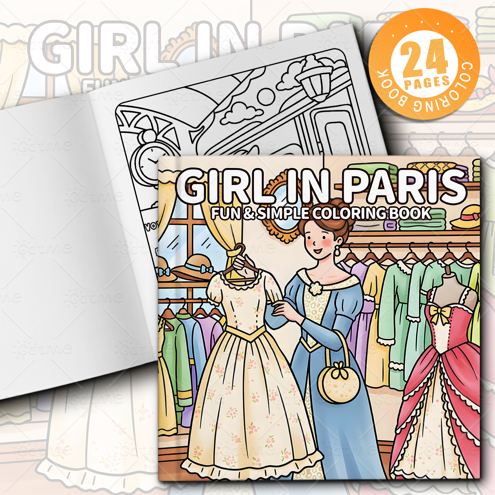 Paris Ladies Vintage Clothing  - огляд і ціна Vintage Fashion Coloring Book
