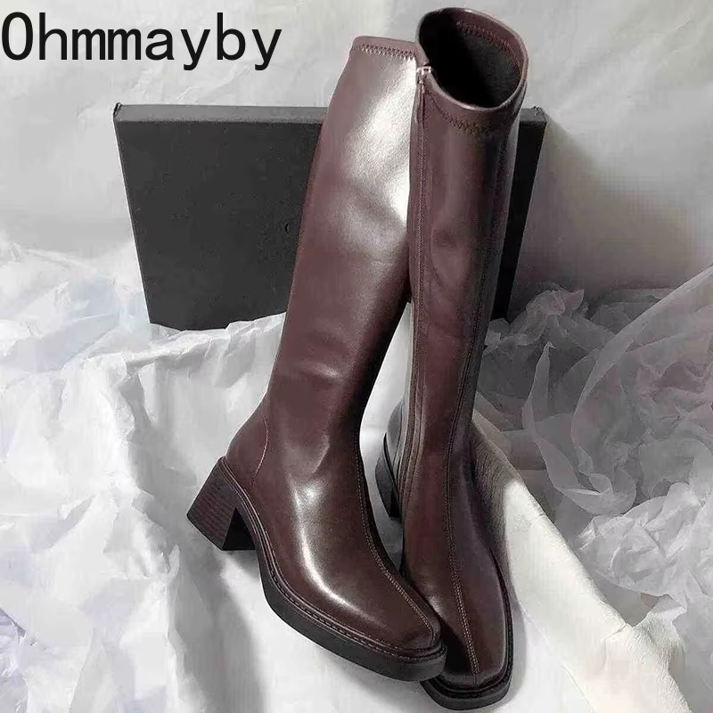 Vintage Thick Heel Women Knee  - огляд і ціна Vintage Fashion Ladies