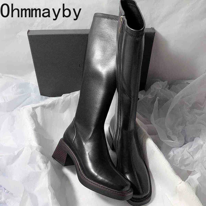 Vintage Thick Heel Women Knee  - огляд і ціна Vintage Fashion Ladies