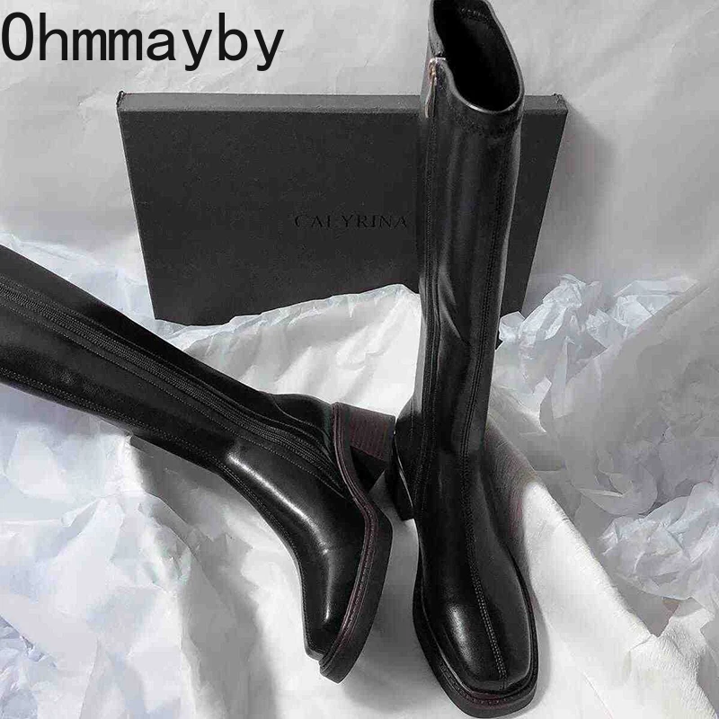 Vintage Thick Heel Women Knee  - огляд і ціна Vintage Fashion Ladies