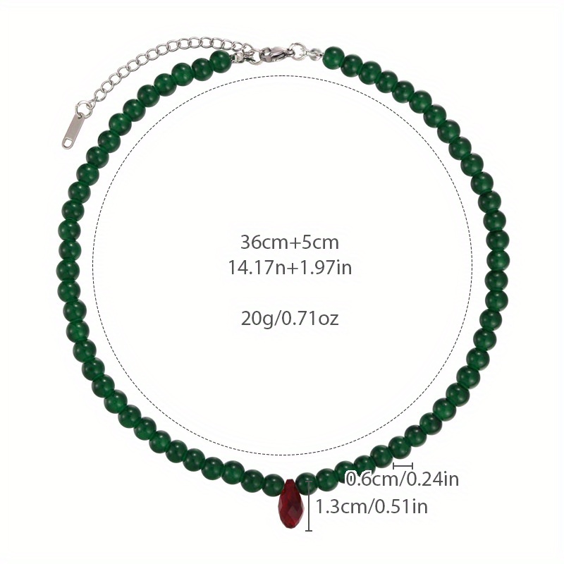 Vintage Green Beaded Necklace  - огляд і ціна Vintage Fashion Look