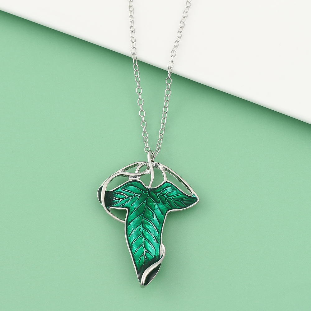 Vintage Green Leaf Pendant Nec - огляд і ціна Vintage Fashion Necklace
