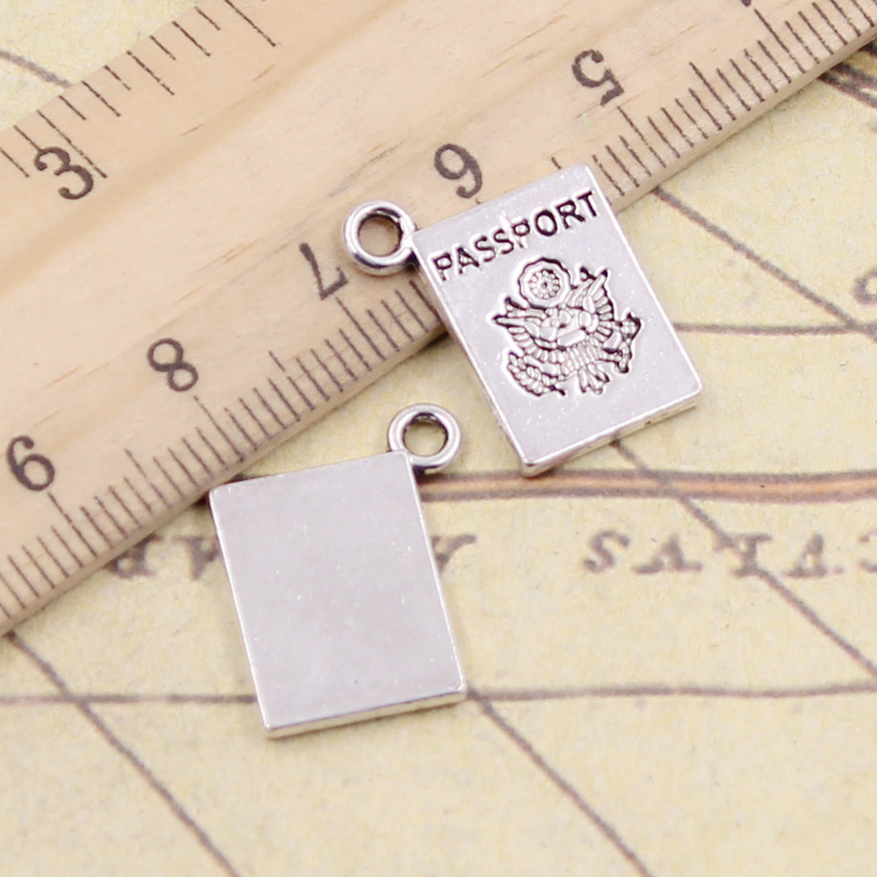 10pcs Charms Book Passport 18x - огляд і ціна Vintage Fashion Coloring Book