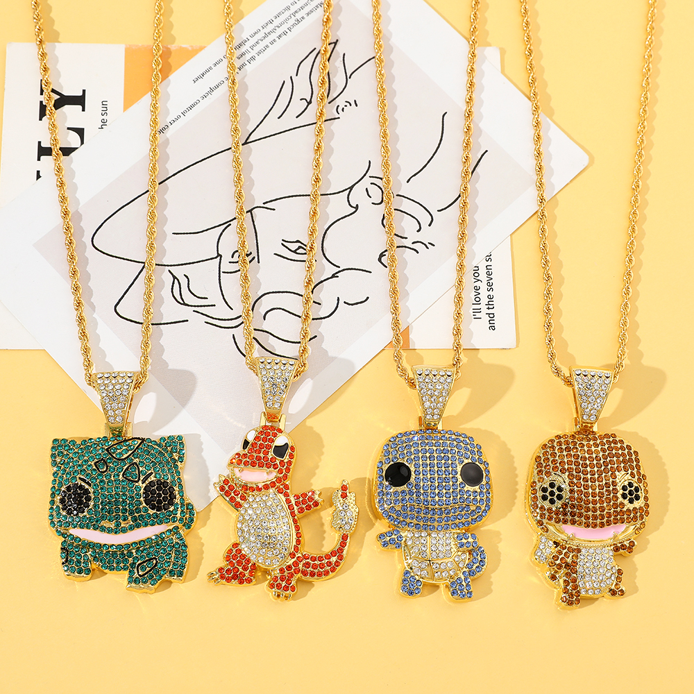 Diamond Studded Squirtle Neckl - огляд і ціна Vintage Fashion Necklace