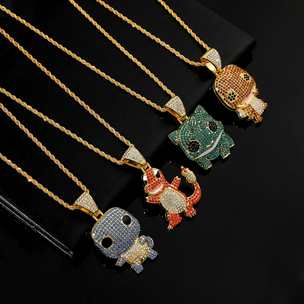 Diamond Studded Squirtle Neckl - огляд і ціна Vintage Fashion Necklace
