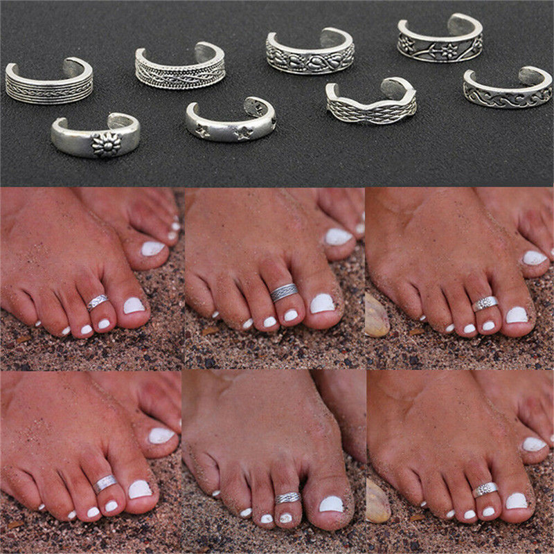 8pcs/Set Toe Joint Retro Ring  - огляд і ціна Vintage Fashion Patterns