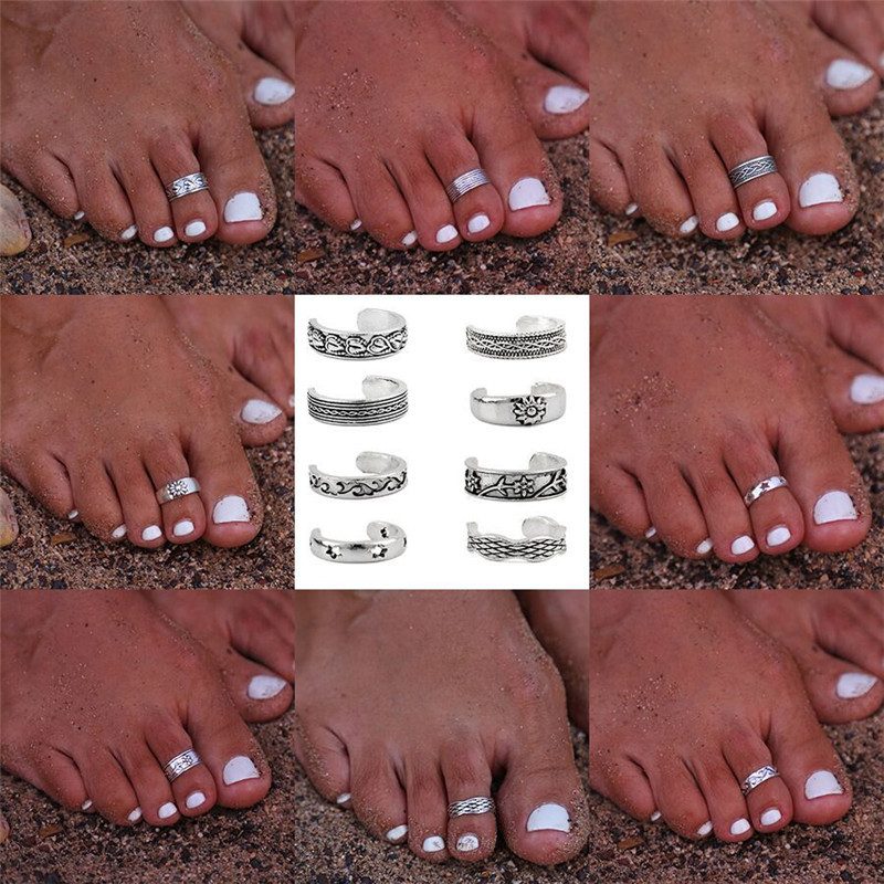 8pcs/Set Toe Joint Retro Ring  - огляд і ціна Vintage Fashion Patterns